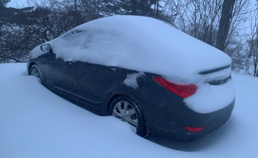 Nora+Buckley+drives+a+2013+Hyundai+Accent%2C+which+was+buried+in+the+Feb.+1+snowstorm.