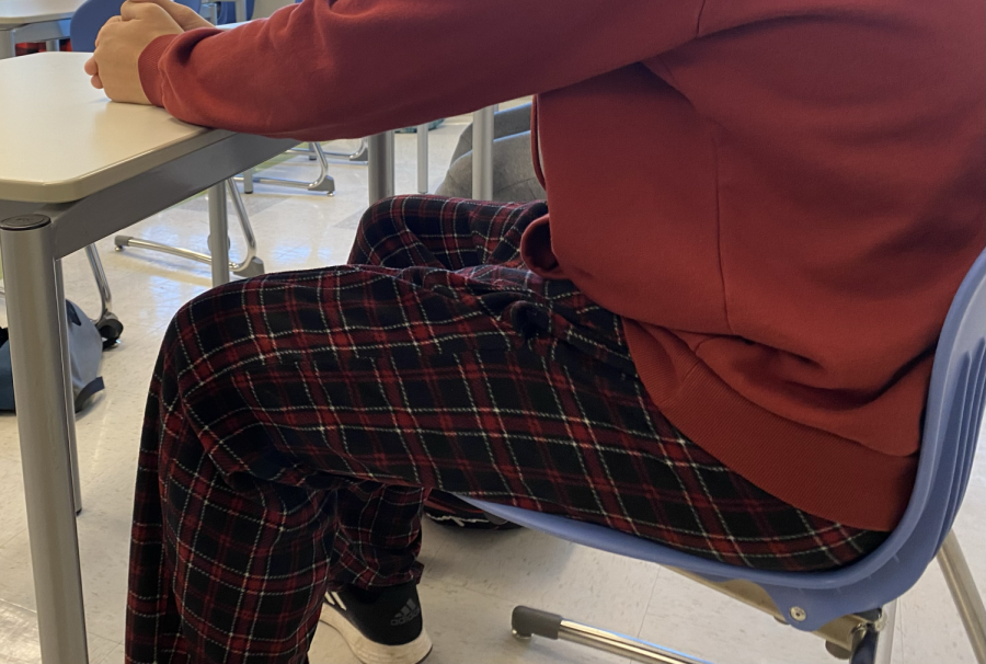 The pajama pants trend has grown in popularity as students cite comfort as a priority in their learning. 