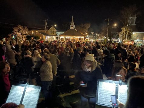 The crowd of Christmas-hungry people eagerly wait for the tree lighting to begin on Friday night in Bethlehem. This event is very special to the community and the kickoff to Christmas in Region 14. Photo
