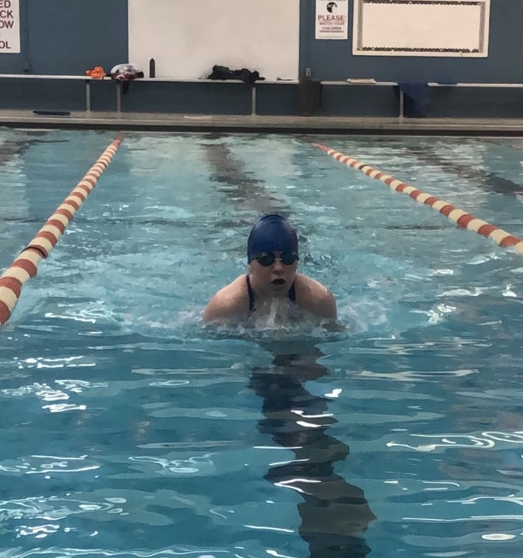 “I really like swimming because it’s something I’ve been able to hold on to doing since I was a kid. It gives me a space to think and feel good about myself. It is hard work but very rewarding,” says Pillis.