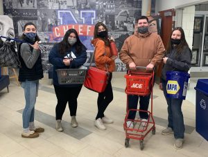 Nonnewaug students broke out all sorts of unconventional backpack replacements Feb. 7 for Anything But A Backpack Day to kick off winter Spirit Week.