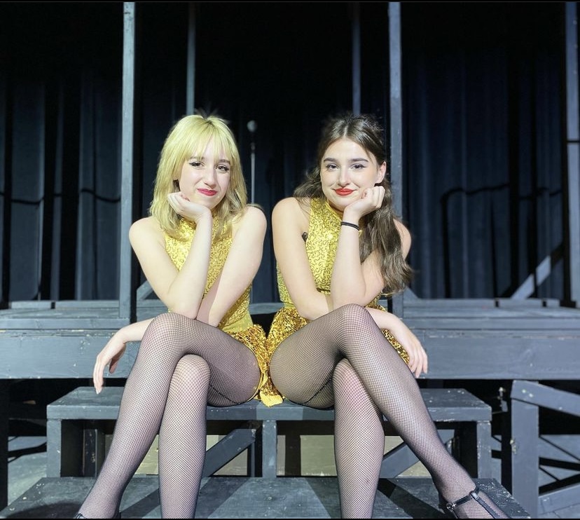 Rubie Lombardi as Roxie Hart and Jordie Oliveira as Velma Kelly in Nonnewaug Drama Clubs Production of Chicago.
