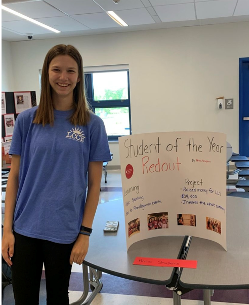 Anna Shupenis showcased her project which was being in charge of the annual Red Out that takes place at NHS. Shupenis was able to tackle the event accompanied by another student and it turned out to be an important fundraiser for NHS.
