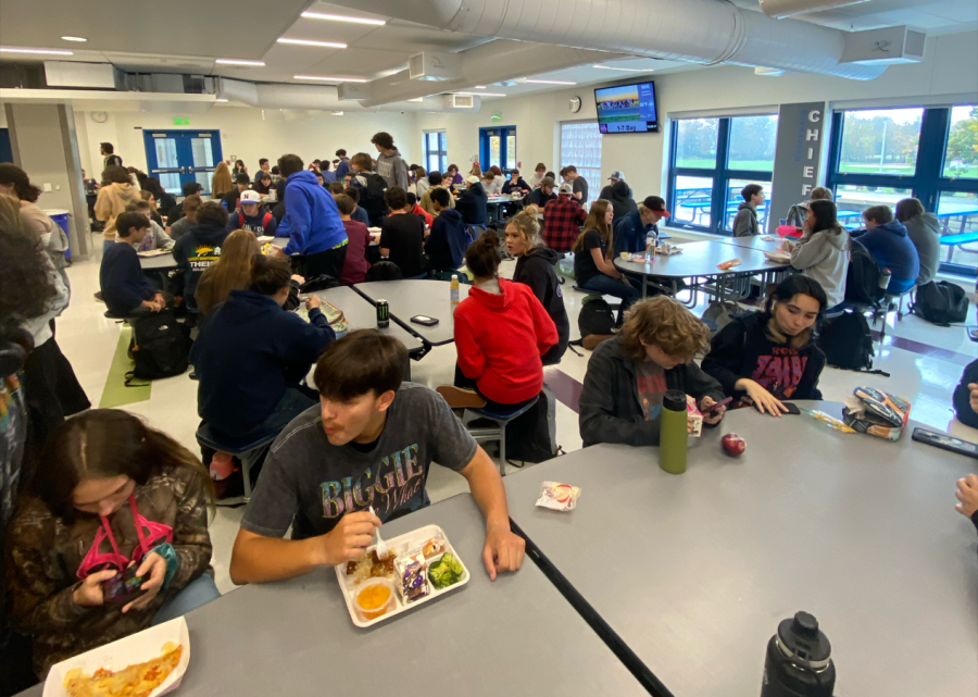 A wonderful time for students to learn about campus events is during Period 5 lunch waves. 