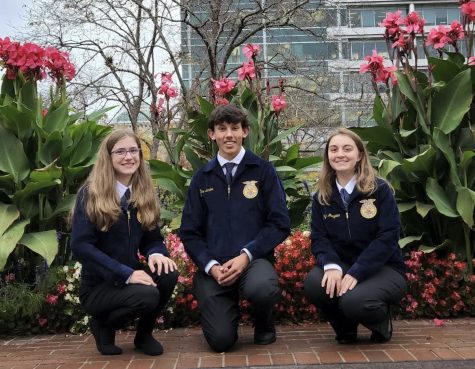 Competitions like the Quiz Bowl LDE teach students skills in teamwork, communication, study habits, a strong work ethic and public speaking skills. Members of the Connecticut FFA champion Quiz Bowl Team, from left, Abby Dizel, Liam Sandor, and Ashlyn Graziano finished 14th in the country. 