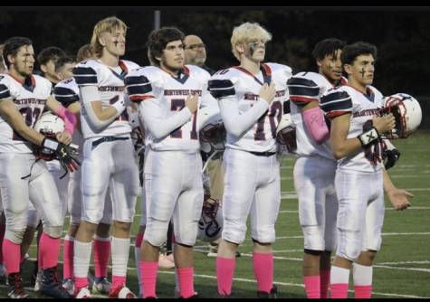 The Northwest United football team was one of five Nonnewaug teams that wore pink Oct. 27 on homecoming sports day. Fundraising efforts, including the Athletes Council bake sale, helped raise more than $1,800 for the Cancer Couch Foundation.