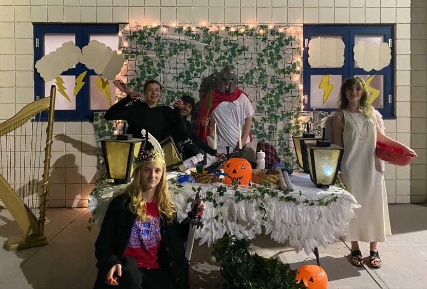 The Nonnewaug Tri-M Music Honor Society and Drama Club brought the thunder (and lightning) with a Greek mythology themed Trick or Treat Street booth.