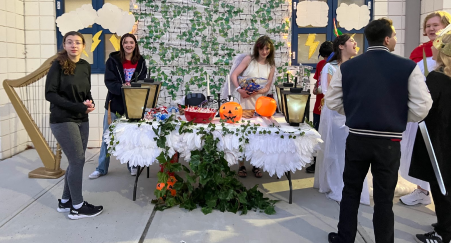 Many Nonnewaug clubs set up for Trick or Treat Street on Oct. 29.