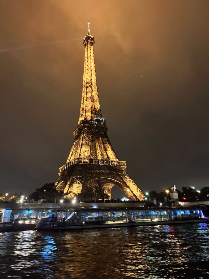 The Eiffel Tower lighting up the night in Paris during Murphys trip this fall. 