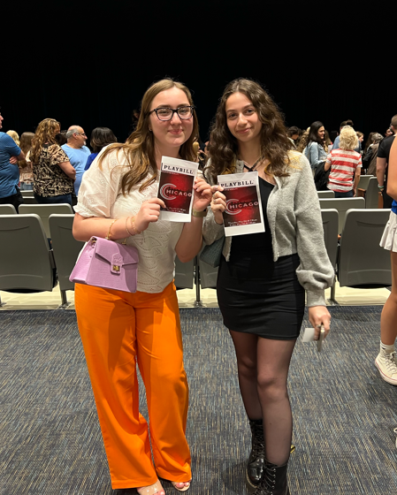 Megi Gorka (left) and Ava Witte (right) attended the Chicago premier to see some of their own work on stage.