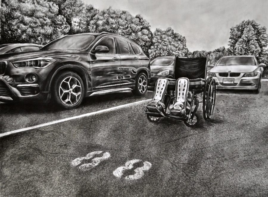 Madison Dannenhoffers drawing, Parked, won state and national recognition earlier this year.