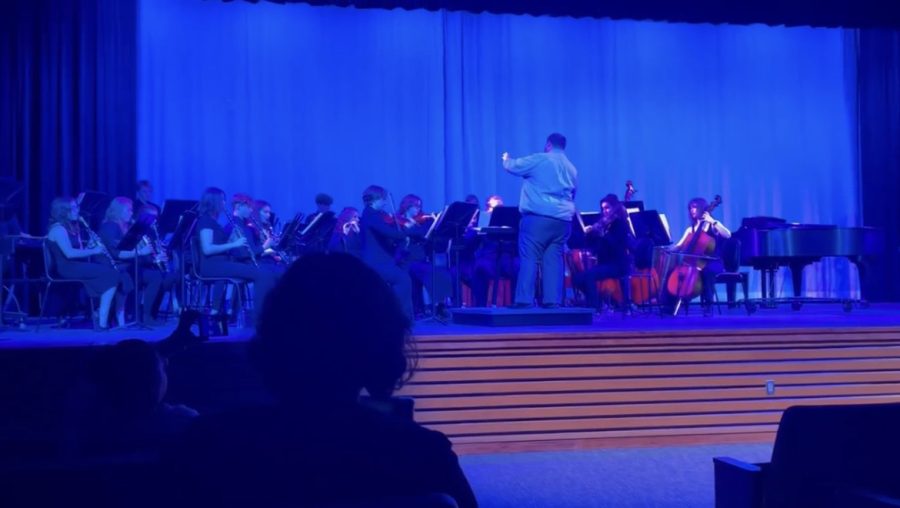 The spring concert April 29 was a display of all the work done by the choir and orchestra during the school year. (Missy Orosz)