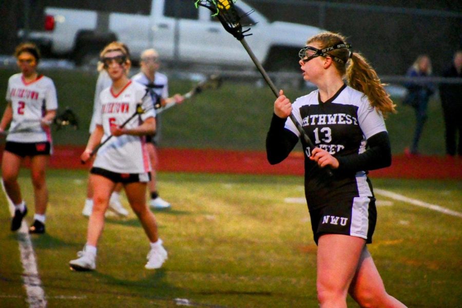 Kaitlyn Boyce controls the ball during a Northwest United lacrosse game this season.