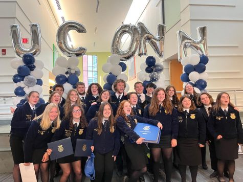 Members of the Woodbury FFA celebrate a successful showing at this years state FFA convention June 2 and 3. The chapter brought home numerous awards and positions in state office. 