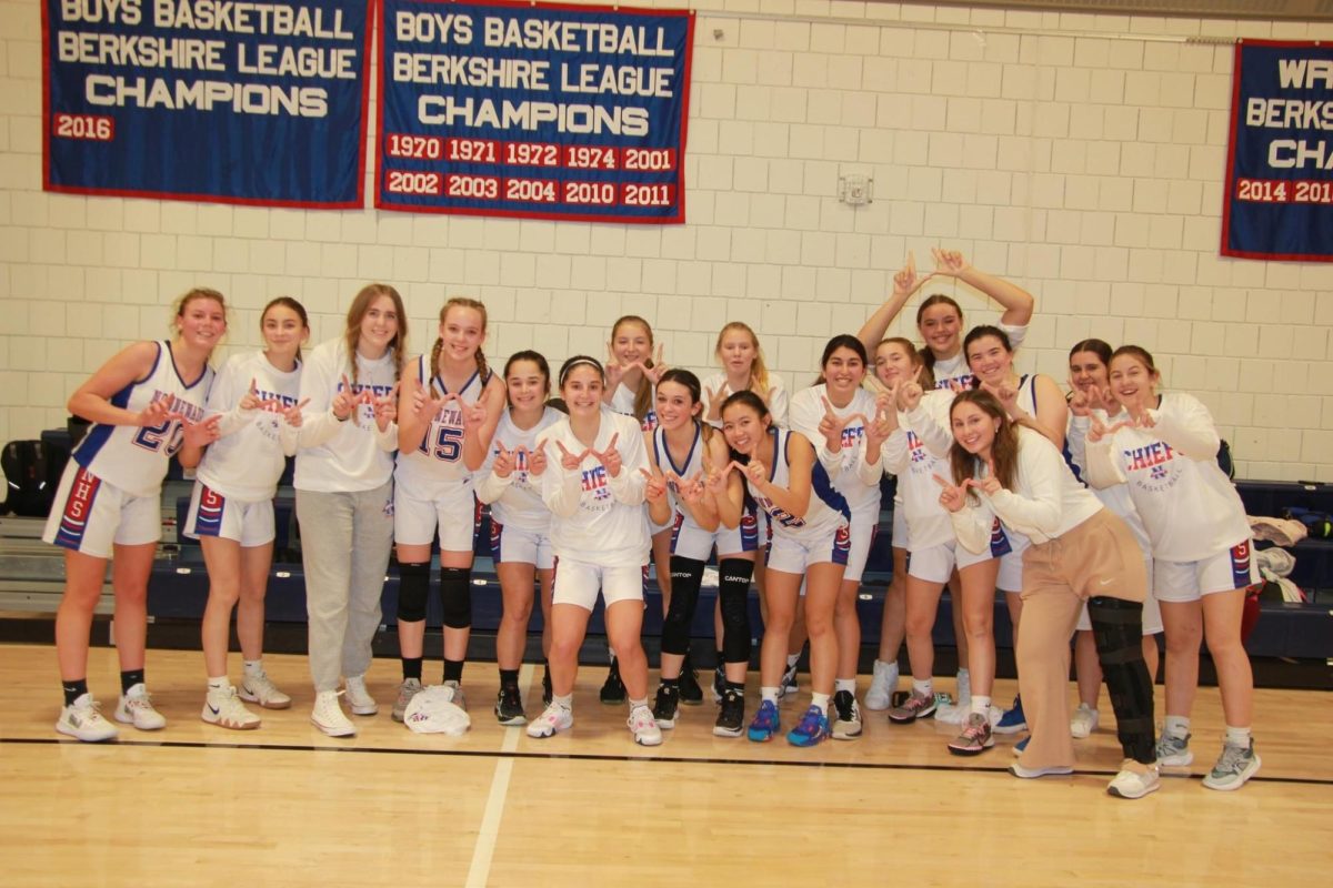 The Nonnewaug girls basketball team poses after a win against Gilbert last season. 
