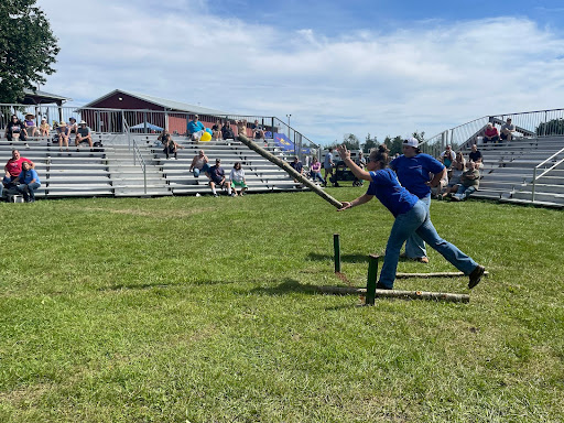 Campbell Bologna competes in the pulp toss at the Goshen Fair. She has been a member of the FFA timber team for the last several years. (Courtesy of Campbell Bologna)