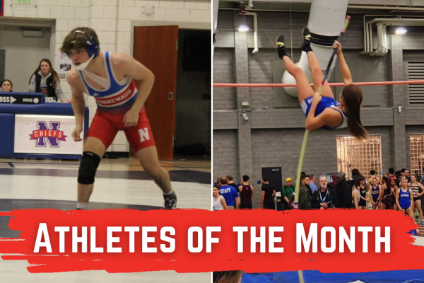 Nonnewaugs Durkin Stankevich, left, and Veronika Nicholas are the Chief Advocates Athletes of the Month for February. (Julianna Bellagamba/Deme Jones photos)
