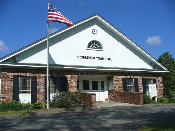 A photo of the Town Hall building in Bethlehem, being a common sight for residents of the town, or local visitors from Woodbury, Southbury and beyond. (Courtesy of the Old Bethlehem Historical Society)