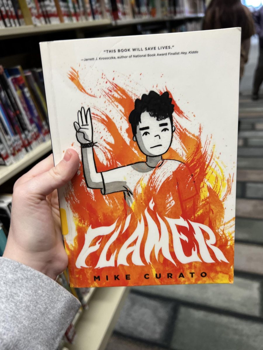 Flamer is a semi-autobiographical graphic novel about the author, Mike Curato. The main character, Aiden, is based on Curato himself, and is a closted teenager. This, of course, is the main reason for the bans, alongside some scenes determined to be “sexually explicit”, namely scenes that describe the authentic account of student discomfort.  