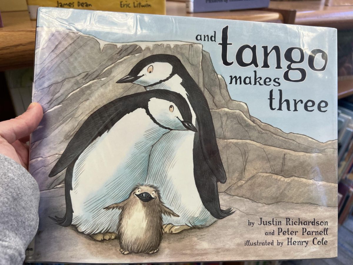 A simple picture book about two male penguins from the central park zoo became controversial because of the penguins being in a relationship and getting a surrogate egg to hatch. The book is based on a true story as the penguin dads, and Tango, do actually exist. Tango’s fathers had been desperately trying to hatch rocks so as a result zookeepers would give them a motherless egg. The sweet story was turned into a a picture book that then became controversial because of the LGBTQIA+ content.