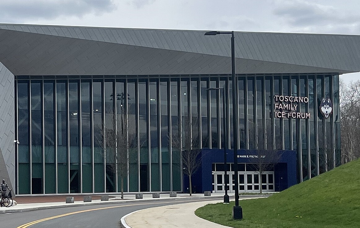 The Toscano Family Ice Forum is the latest facility upgrade at the University of Connecticut. It cost $70 million -- and UConns tuition fees continue to rise. (Courtesy of RosaSeaOtter/Wikimedia Commons)
