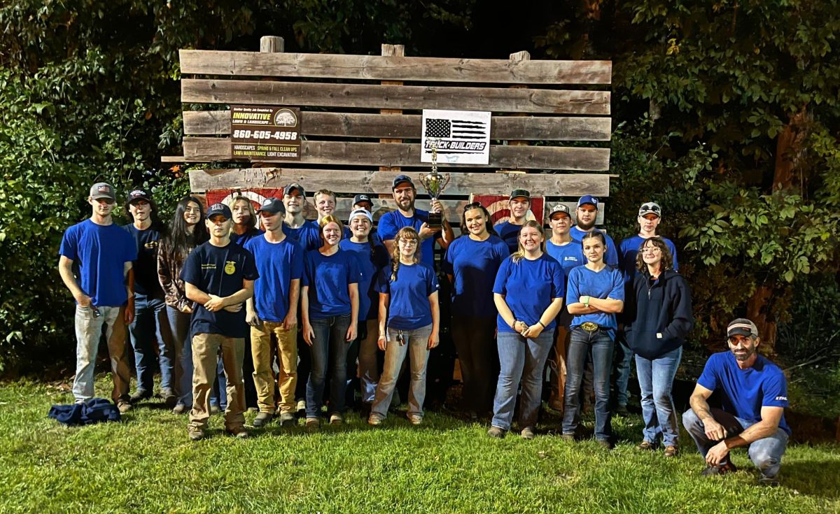 The Woodbury FFA stands with the trophy after winning in multiple events at the Bethlehem Fair on Sept. 6. (Courtesy of Andrew Zielinski)
