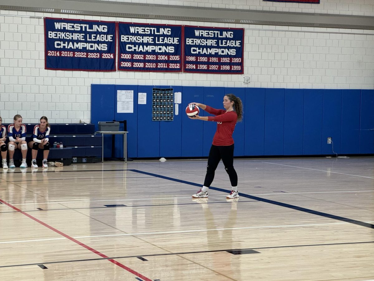 Senior Ava Parks has been the starting libero since the start of the Nonnewaug volleyball season. 
