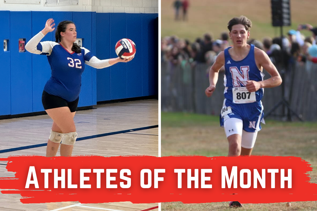 Emma Jackson, left, and Luke Lodice are the Chief Advocate's Athletes of the Month for October. (Photos courtesy of Nonnewaug volleyball/Instagram and Nonnewaug cross country/Instagram)