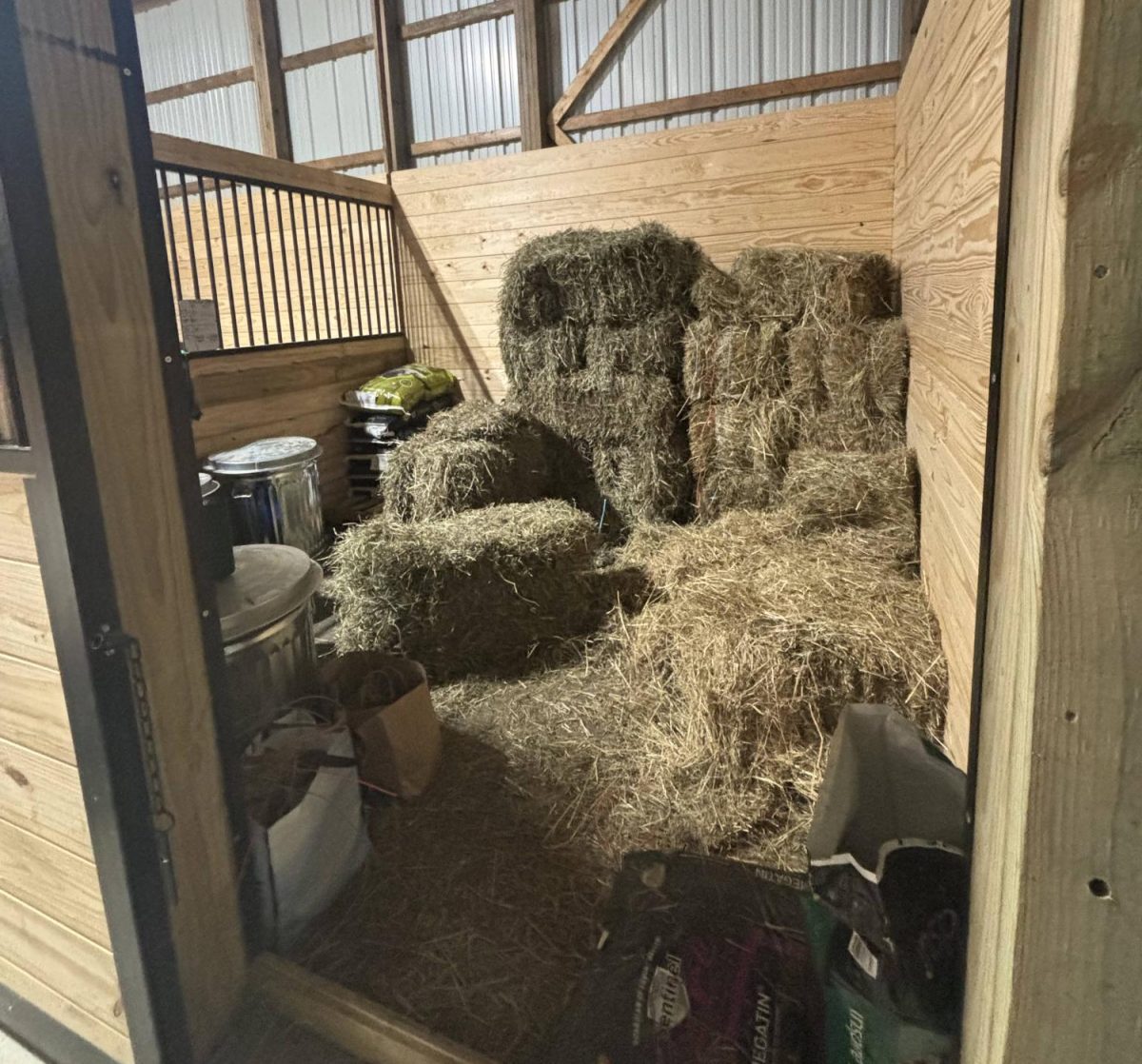 With the addition of the hayloft in the new barn there is more space to organize and separate feed.  This area allows for easier access for both students and teachers.  With all of the additions to the new barn, the hope was to make things easier and more accessible.  