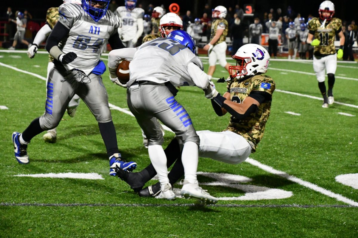 Davion Joe (6) takes down a ATI player in the NWU football game on Nov. 27
