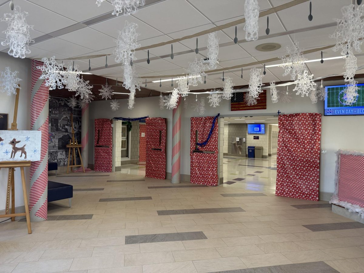 The National Art Honor Society decorated the halls and main office of Nonnewaug before the holidays.