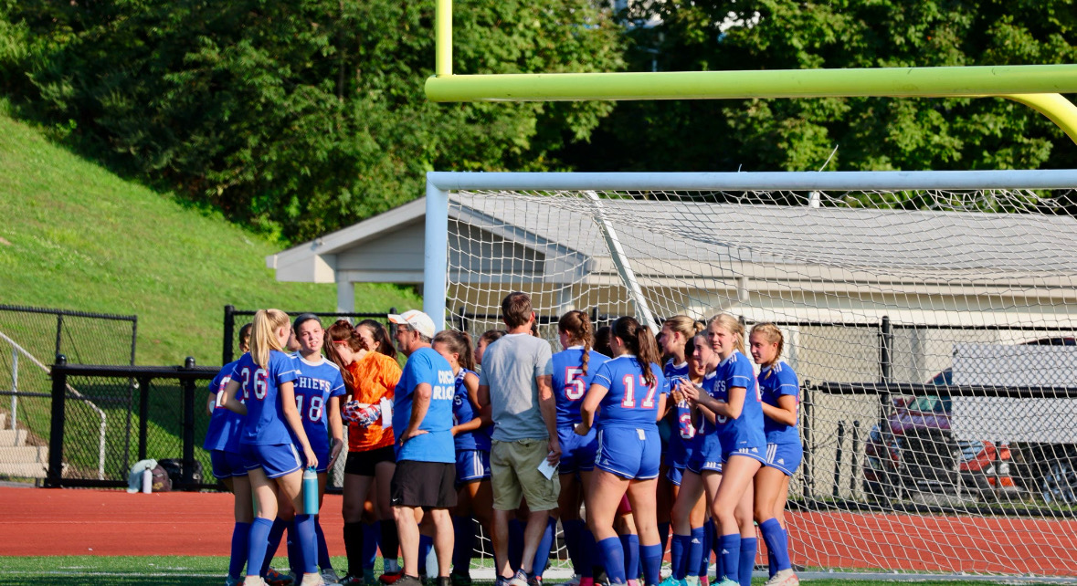 This season marked Adam Brutting's first as the NHS girls soccer coach, though during his 27 years in Region 14 he has created a reputation as one of the community's most valued coaches and leaders. Photo credit: Jen Salisbury 