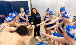 Nonnewaug’s swim and dive team is known for its late practices and meet times. Without a pool on campus, the swim team calls the Kennedy High School swim arena its home. Their practices commonly run past 8 p.m., a factor for many student-athletes that may interfere with homework and school. (Courtesy of NHS Swim and Dive/Instagram)