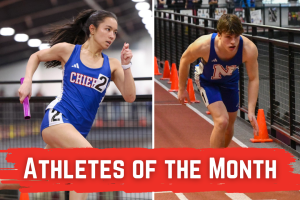 Ellie McDonald, left, and Jake Cenatiempo are the Chief Advocate's January Athletes of the Month. (left photo courtesy of Images Studio; right photo by Deme Jones '26)