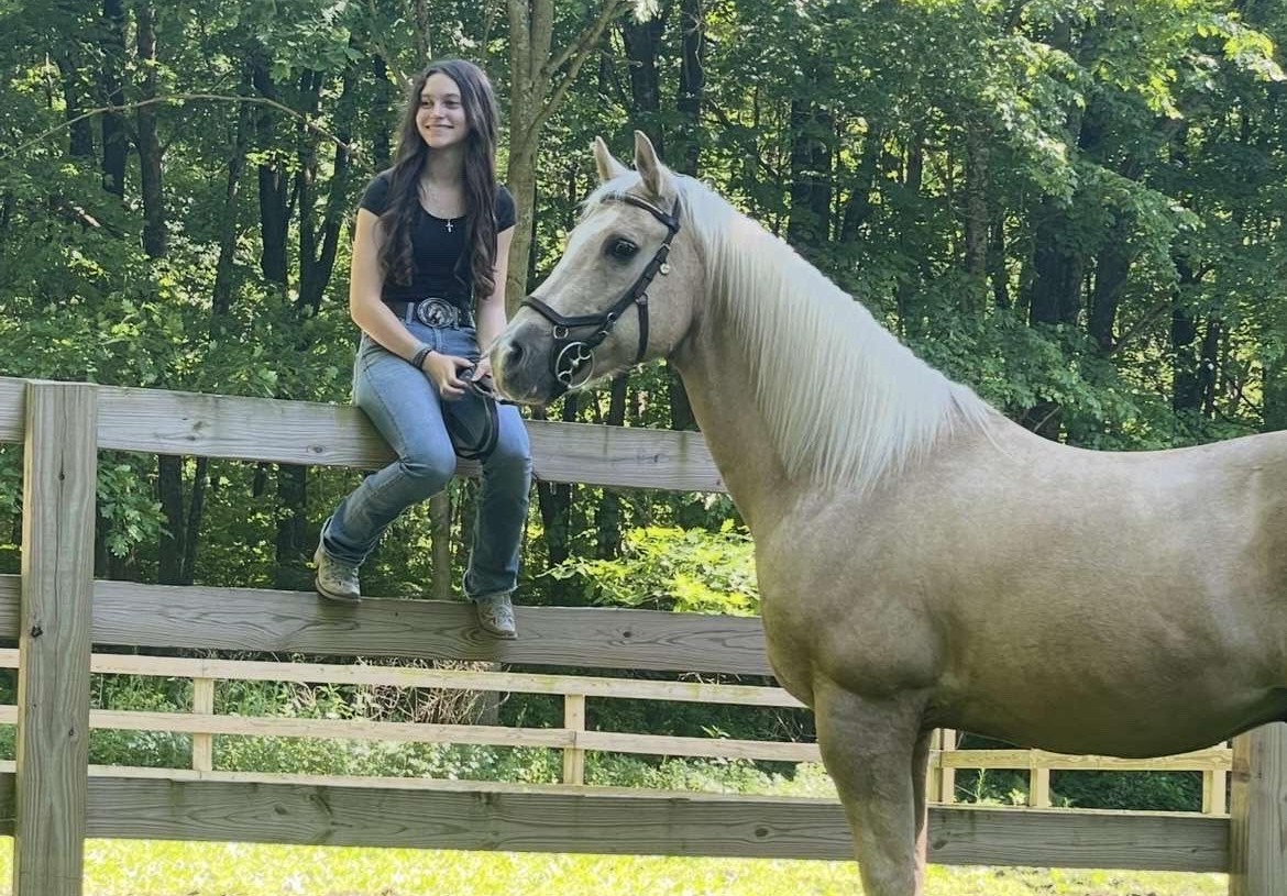 Sophie Caron is happy that winter is over and is looking forward to enjoying her spring day with her horse. (Courtesy of Sophie Caron)