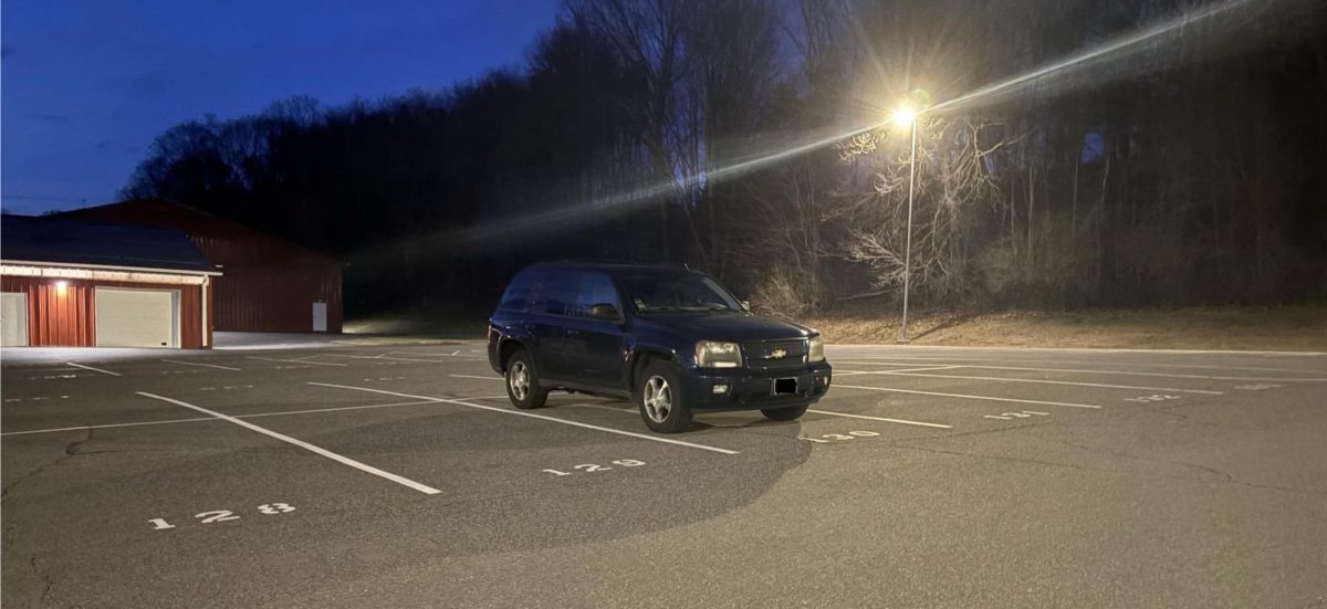 Chloe Walsh's 2008 Chevy Trailblazer is often one of the first vehicles in the parking lot and one of the last to leave. Walsh's vehicle is a testament to the many hours she dedicated to NHS, though her parking ability leaves much to be desired