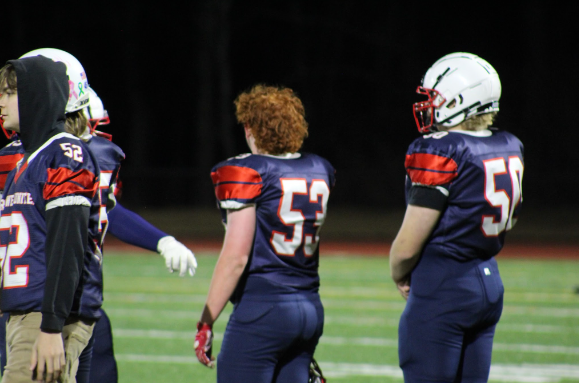 Nonnewaug sophomore Camden Jones looks at field during a game. (Courtesy of Lynn Weston)