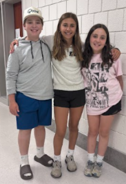 Marisa Holtman’s two kids and niece pose for a picture at Nonnewaug on May 30. (Courtesy of Marisa Holtman)