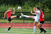 Freshman madelyn Holtman gets ready for the season in a summer scrimmage against Holy Cross on August 28th. 
