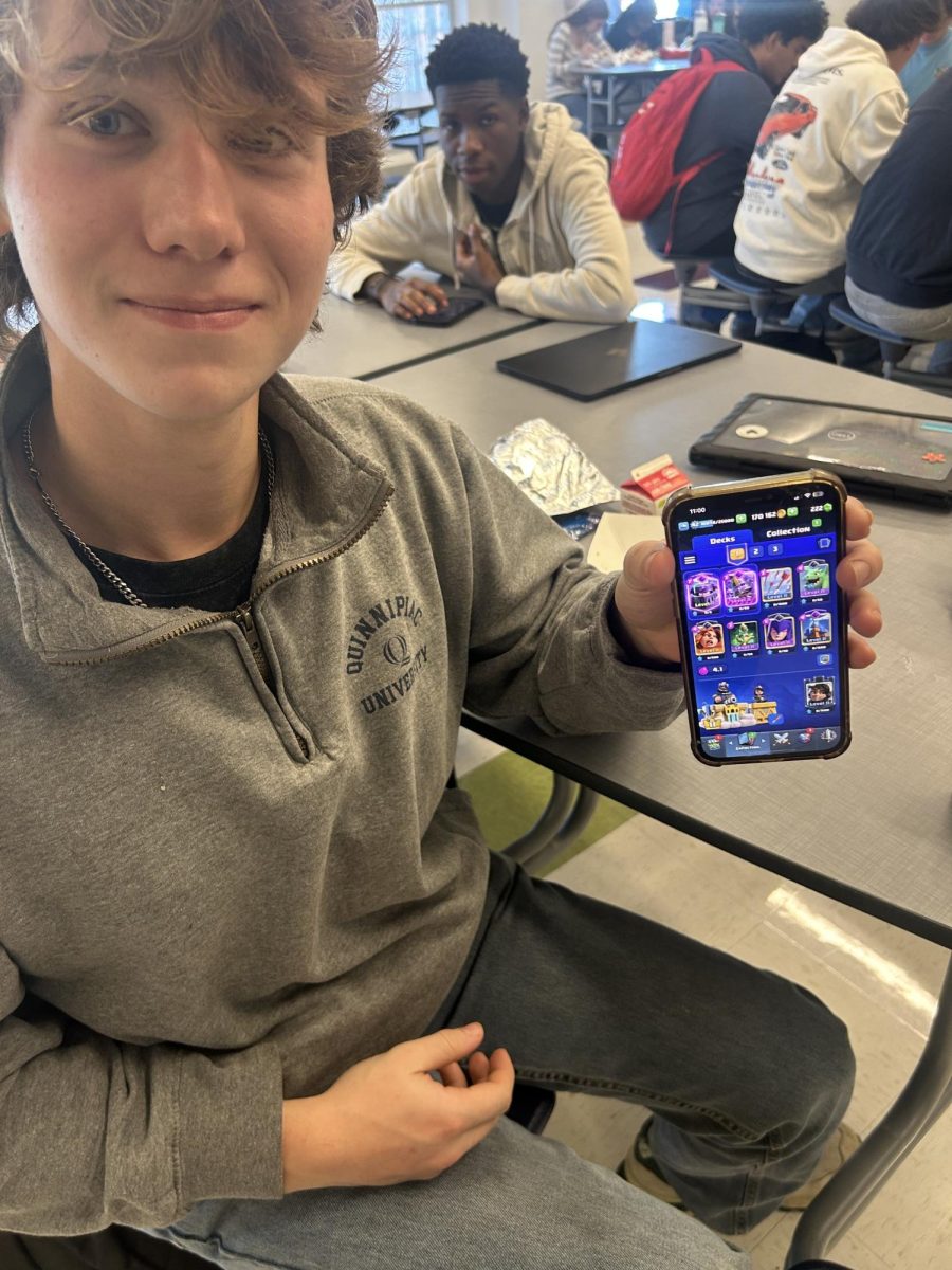 Senior Dylan Loring shows off another one of his Clash Royale Decks, unlike most players Loring switches between decks. 
