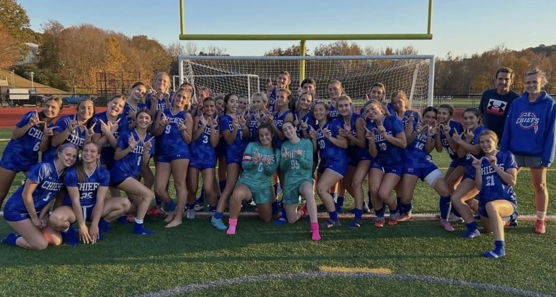 The NHS girls soccer team poses for a picture post victory on October 21st. After a long season of hard work they earned the BL title. (photo: contributed)
