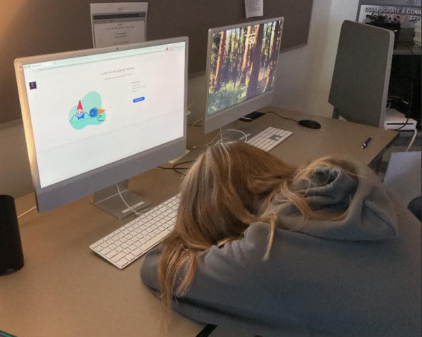 Flynn Amodio, a sophomore tries to do work in his video production class but Securly blocks his work. Securly is making doing work in the Multi Media classes very hard as it blocks all the websites needed for projects.