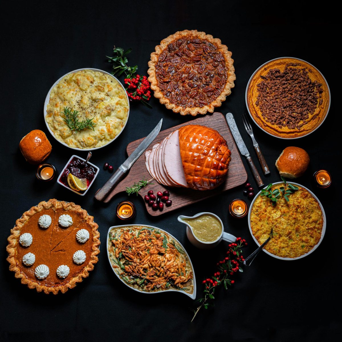 Most tables have the standard Thanksgiving fare, but some Nonnewaug families have more unique options. (Courtesy of Jed Owen via Unsplash.)