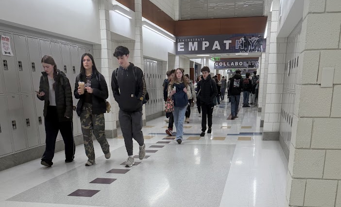 NHS students return from breakfast and make their way to their Chiefs class. This spring will bring a third round of NWEA testing where students will complete their final tests from May 26th-May29th.