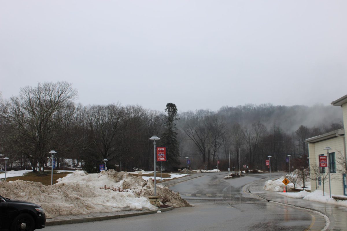A common winter sight at Nonnewaug High School during the winter, a dreary and cold day that can sap motivation and make the darkest months especially trying for students. 