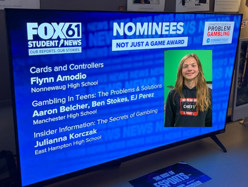 NHS video production student Flann Amodio is one of just a few select students from the state to receive a FOX 61 nomination for his work. 