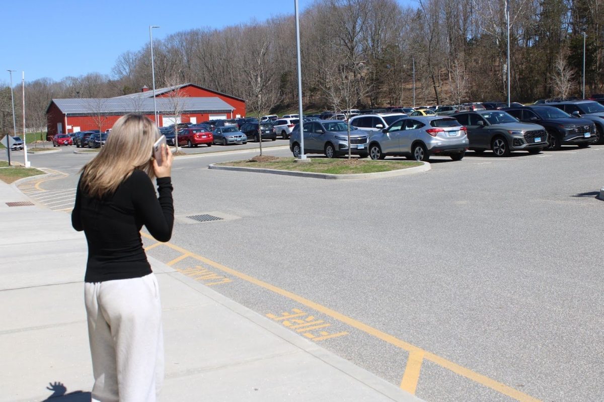 An NHS underclassmen waits for her parent to pick them up after school. This is a common feeling among 9th and 10th graders who are dependent on others for transportation while many upperclassmen now have licenses.